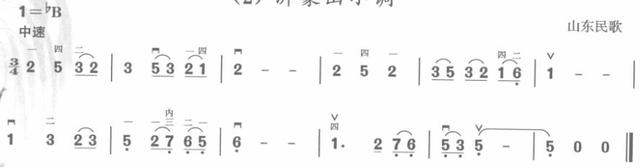 二胡B調（3. 7.弦）把位講解與練習曲譜