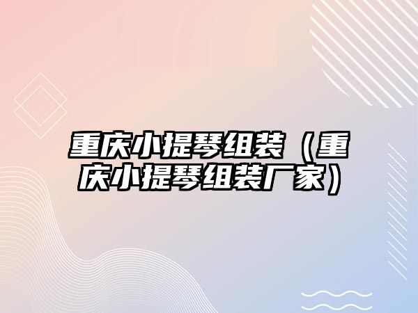 重慶小提琴組裝（重慶小提琴組裝廠家）