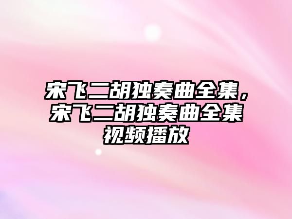 宋飛二胡獨(dú)奏曲全集，宋飛二胡獨(dú)奏曲全集視頻播放