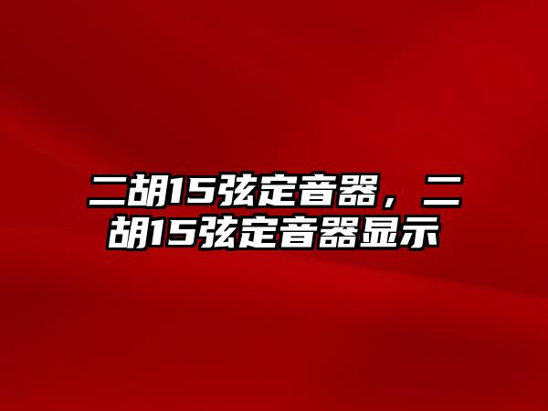 二胡15弦定音器，二胡15弦定音器顯示