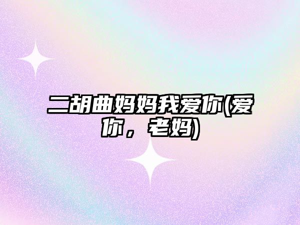 二胡曲媽媽我愛你(愛你，老媽)