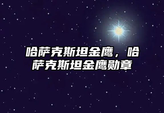 哈薩克斯坦金鷹，哈薩克斯坦金鷹勛章