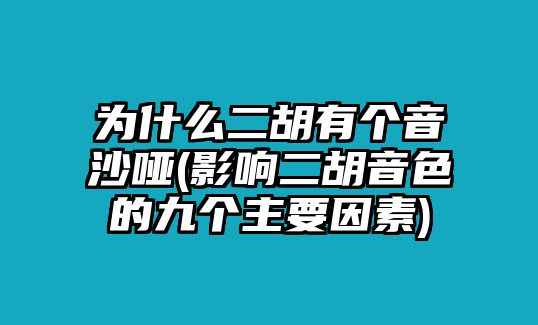 為什么二胡有個音沙啞(影響二胡音色的九個主要因素)