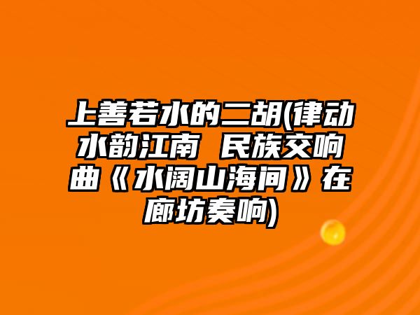 上善若水的二胡(律動水韻江南 民族交響曲《水闊山海間》在廊坊奏響)