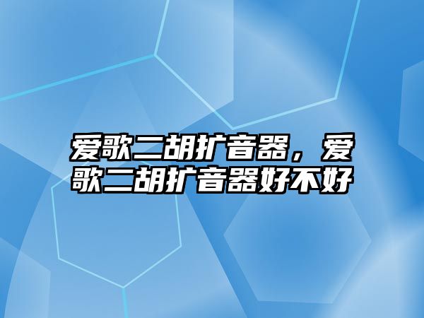 愛歌二胡擴音器，愛歌二胡擴音器好不好