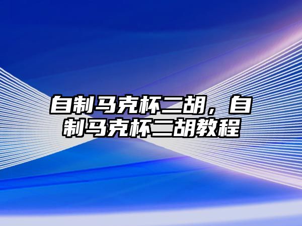 自制馬克杯二胡，自制馬克杯二胡教程