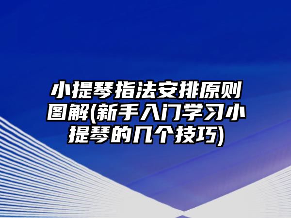 小提琴指法安排原則圖解(新手入門學習小提琴的幾個技巧)