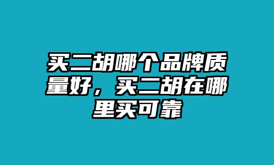 買二胡哪個品牌質量好，買二胡在哪里買可靠