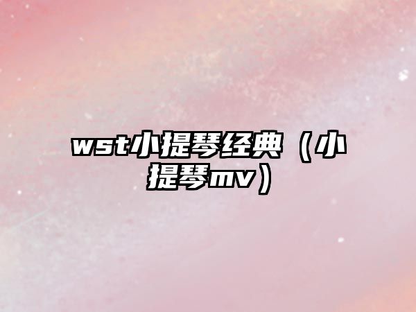 wst小提琴經(jīng)典（小提琴mv）