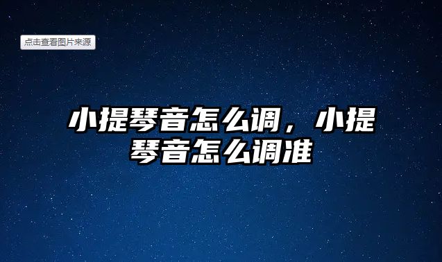 小提琴音怎么調(diào)，小提琴音怎么調(diào)準(zhǔn)