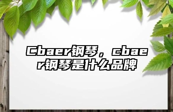 Cbaer鋼琴，cbaer鋼琴是什么品牌