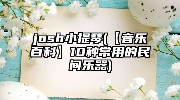 josh小提琴(【音樂百科】10種常用的民間樂器)