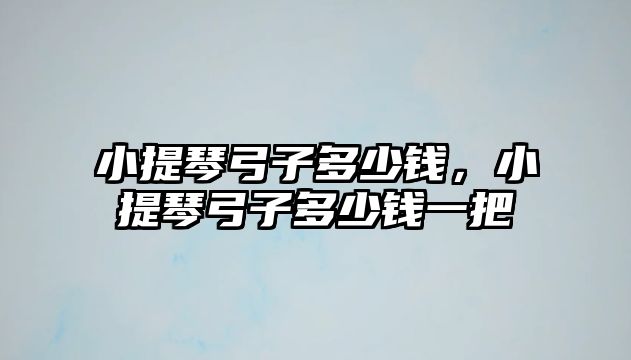 小提琴弓子多少錢，小提琴弓子多少錢一把