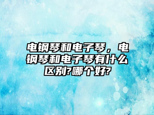 電鋼琴和電子琴，電鋼琴和電子琴有什么區別?哪個好?