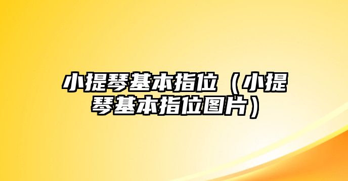 小提琴基本指位（小提琴基本指位圖片）