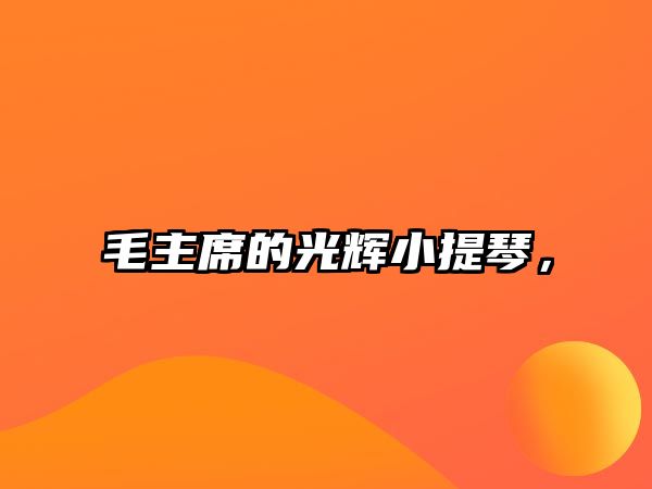 毛主席的光輝小提琴，