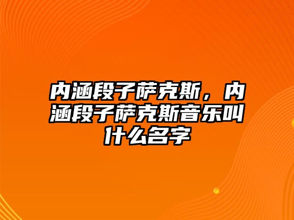 內涵段子薩克斯，內涵段子薩克斯音樂叫什么名字