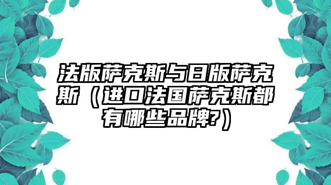 法版薩克斯與日版薩克斯（進(jìn)口法國薩克斯都有哪些品牌?）