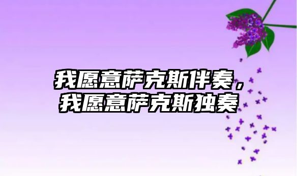 我愿意薩克斯伴奏，我愿意薩克斯獨奏