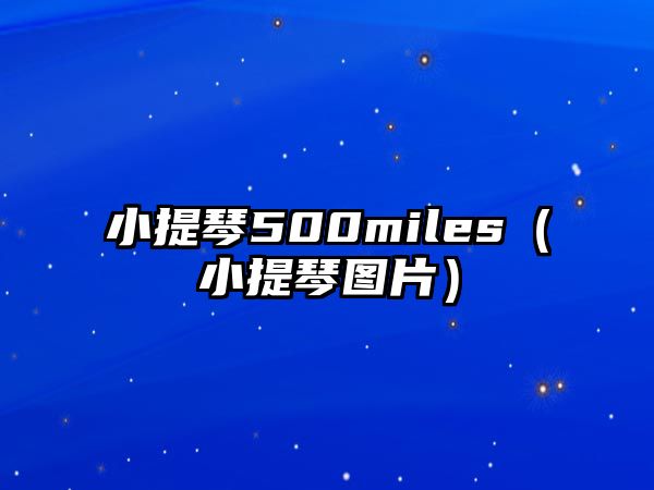 小提琴500miles（小提琴圖片）