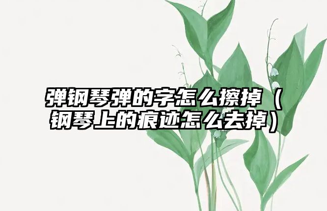 彈鋼琴彈的字怎么擦掉（鋼琴上的痕跡怎么去掉）