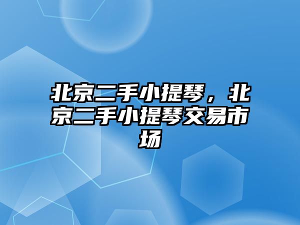 北京二手小提琴，北京二手小提琴交易市場