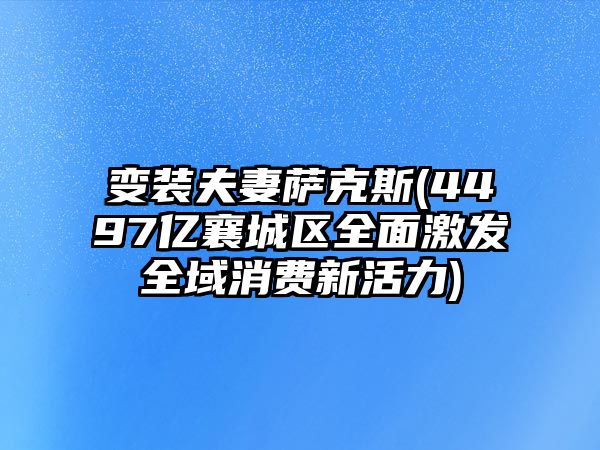 變裝夫妻薩克斯(4497億襄城區全面激發全域消費新活力)