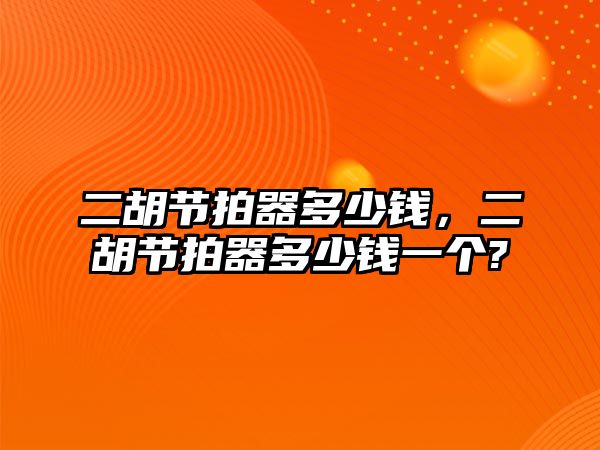 二胡節拍器多少錢，二胡節拍器多少錢一個?