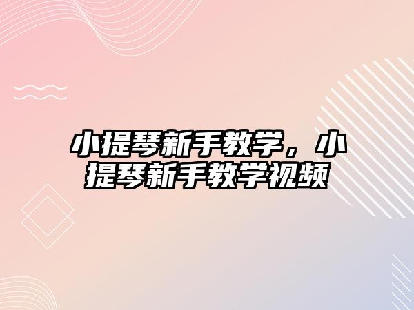 小提琴新手教學(xué)，小提琴新手教學(xué)視頻