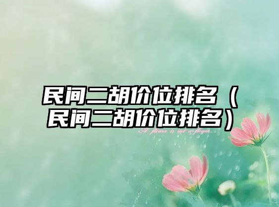 民間二胡價位排名（民間二胡價位排名）