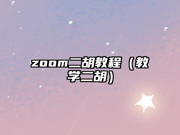 zoom二胡教程（教學(xué)二胡）