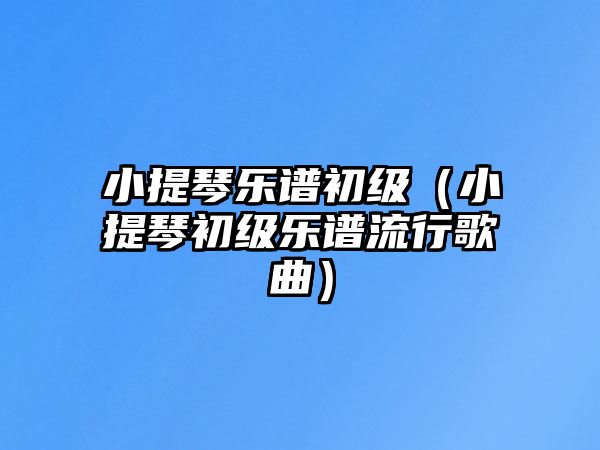 小提琴樂譜初級（小提琴初級樂譜流行歌曲）