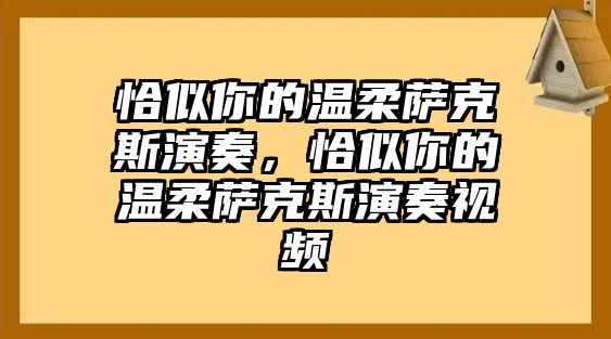 恰似你的溫柔薩克斯演奏，恰似你的溫柔薩克斯演奏視頻