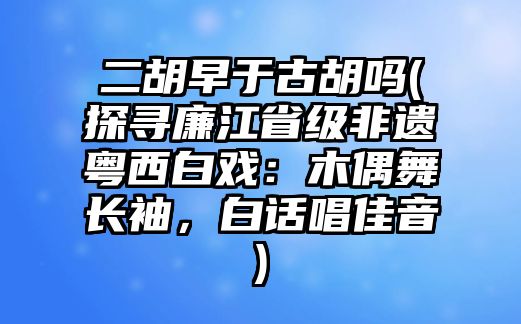 二胡早于古胡嗎(探尋廉江省級非遺粵西白戲：木偶舞長袖，白話唱佳音)