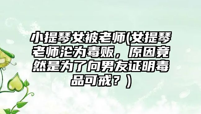 小提琴女被老師(女提琴老師淪為毒販，原因竟然是為了向男友證明毒品可戒？)