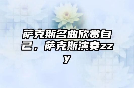 薩克斯名曲欣賞自己，薩克斯演奏zzy