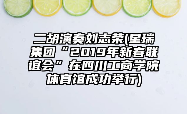 二胡演奏劉志榮(星瑞集團“2019年新春聯誼會”在四川工商學院體育館成功舉行)