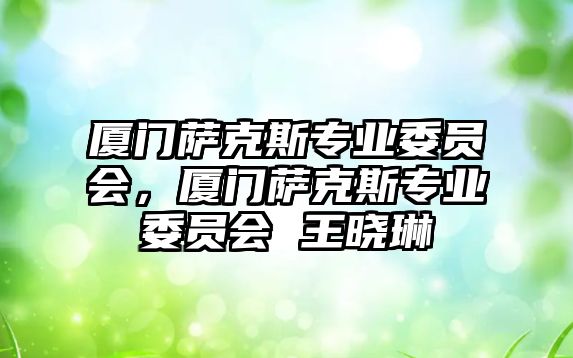 廈門薩克斯專業委員會，廈門薩克斯專業委員會 王曉琳