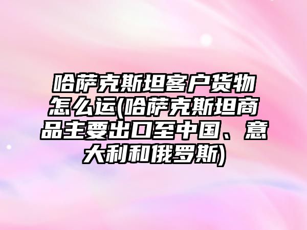 哈薩克斯坦客戶貨物怎么運(哈薩克斯坦商品主要出口至中國、意大利和俄羅斯)