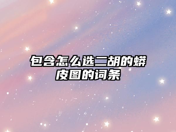 包含怎么選二胡的蟒皮圖的詞條