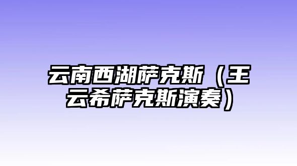 云南西湖薩克斯（王云希薩克斯演奏）