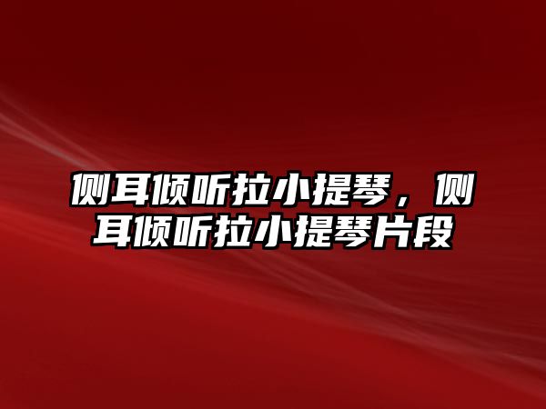 側(cè)耳傾聽拉小提琴，側(cè)耳傾聽拉小提琴片段