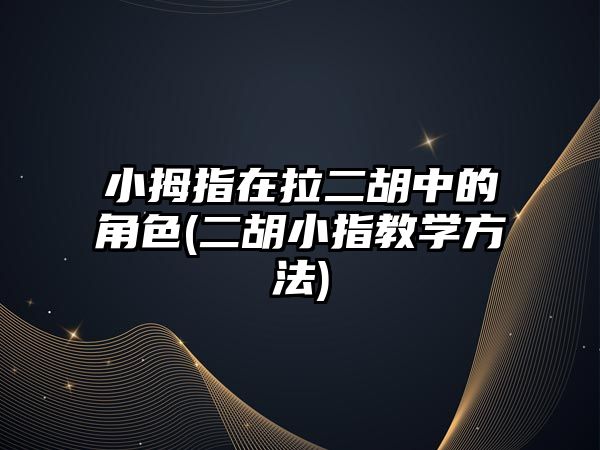 小拇指在拉二胡中的角色(二胡小指教學(xué)方法)