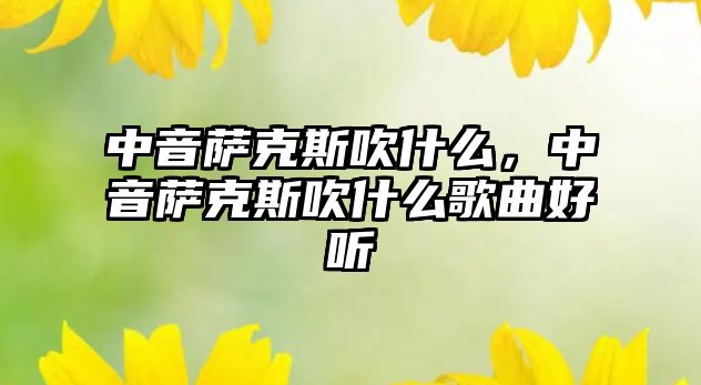 中音薩克斯吹什么，中音薩克斯吹什么歌曲好聽