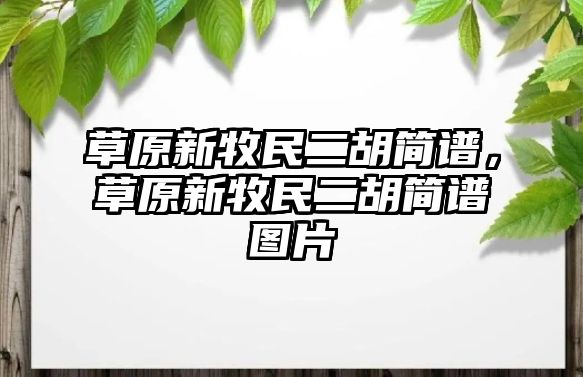 草原新牧民二胡簡(jiǎn)譜，草原新牧民二胡簡(jiǎn)譜圖片