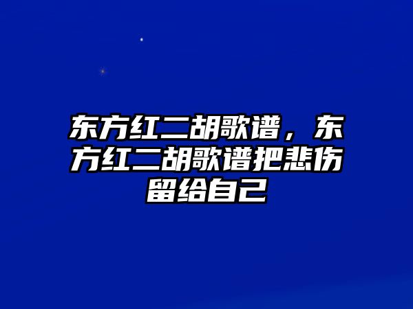 東方紅二胡歌譜，東方紅二胡歌譜把悲傷留給自己