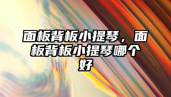 面板背板小提琴，面板背板小提琴哪個好