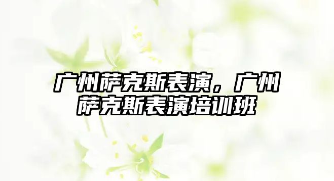 廣州薩克斯表演，廣州薩克斯表演培訓班