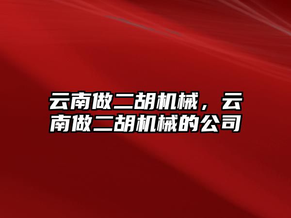 云南做二胡機械，云南做二胡機械的公司