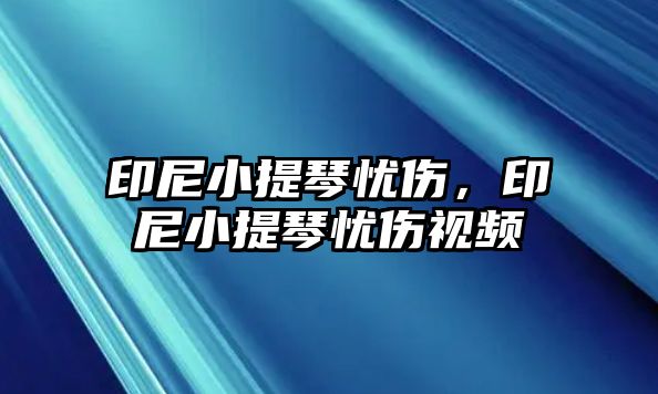 印尼小提琴憂傷，印尼小提琴憂傷視頻